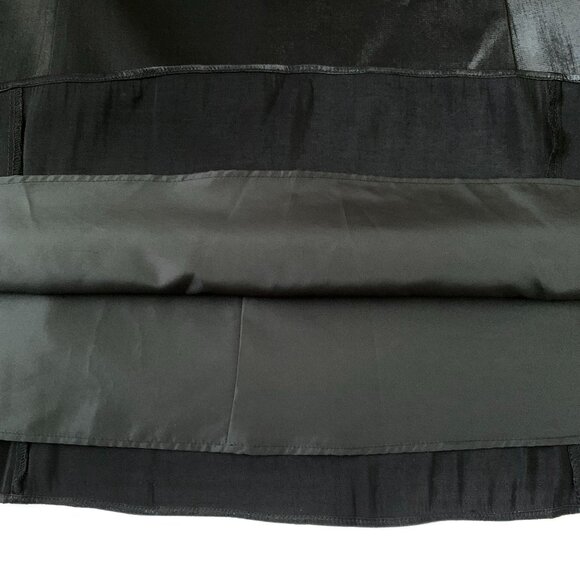 Laura Shiny Satin Black Long Formal Maxi Skirt Holiday Party Elegant Goth Whimsi - Picture 7 of 10